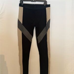 BCBGMaxAzria Black and Tan Leggings